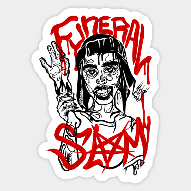 FUNERAL SLAM Sticker by slammedbanana